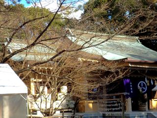 山内神社 後に本殿の屋根